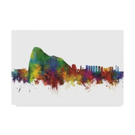 Michael Tompsett 'Gibraltar Skyline Ii' Canvas Art,22x32